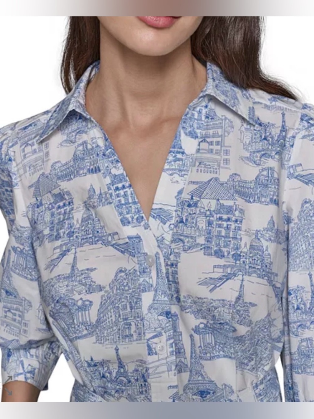 Karl Lagerfeld Paris Toile
Sketch Belted Shirt Dress Size 14 - Picture 3 of 15